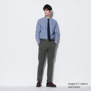 Uniqlo Slim Fit Chino Hose Herren Olivgrün | XNEV-53407