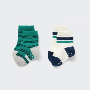 Uniqlo Socks (2 Pairs) Socken Baby Grün | DBWI-17032