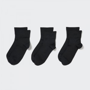 Uniqlo Socks 3 Pack Socken Damen Schwarz | MGHB-62087