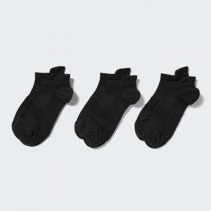 Uniqlo Sport Kurzes (3 Pairs) Socken Damen Schwarz | COKR-13276