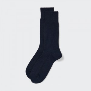 Uniqlo Supima® Baumwoll Pique Socken Herren Navy | ELNM-20185