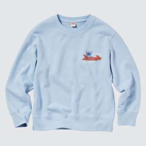 Uniqlo Sweat Long-Sleeve Sweatshirt Kinder Blau | FPJB-46530