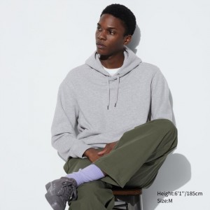 Uniqlo Sweat Pullover Hoodie Herren Grau | NYIM-31697