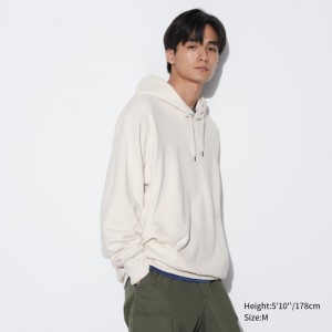 Uniqlo Sweat Pullover Hoodie Herren Weiß | PRFE-19507