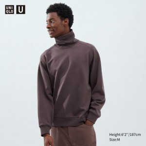 Uniqlo Sweat Turtleneck Long-Sleeve Sweatshirt Herren Lila | SKWH-54706