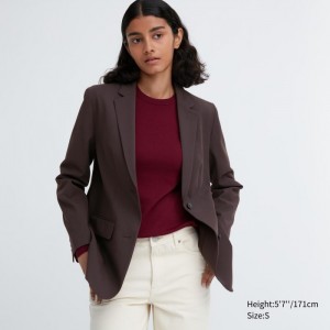 Uniqlo Tailored Jacket Blazer Damen Dunkelbraun | GTBR-67435