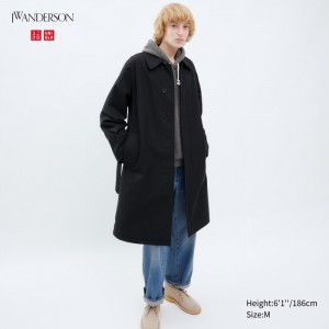 Uniqlo Trench Coat Mäntel Herren Schwarz | PJFS-95381