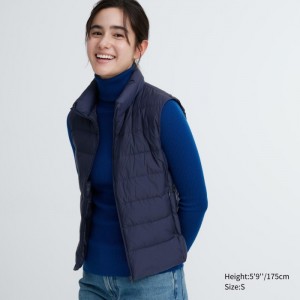 Uniqlo Ultra Light Daunenweste Damen Navy | AOYV-46529