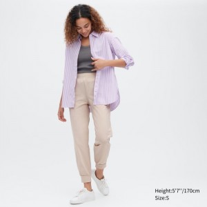 Uniqlo Ultra Stretch AIRism Jogger Jogginghose Damen Natural | OVCY-62937