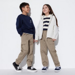 Uniqlo Ultra Stretch Cargo Jogger Jogginghose Kinder Beige | XWUM-06597