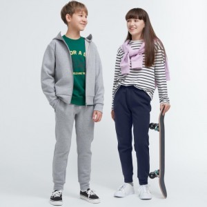 Uniqlo Ultra Stretch Dry Jogginghose Kinder Grau | FONE-37415