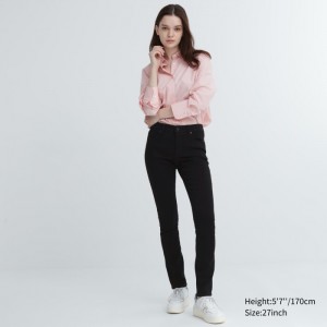 Uniqlo Ultra Stretch (Mid-Rise) Jeans Damen Schwarz | WDOA-26859