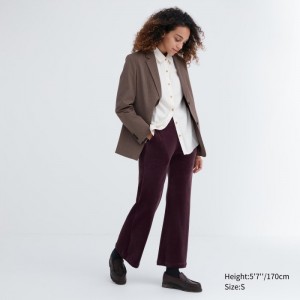 Uniqlo Ultra Stretch Smooth Lounge Pants Damen Wine | TVJP-65703