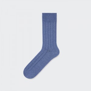 Uniqlo Weite-Gerippt Socken Herren Blau | ZBQG-09374