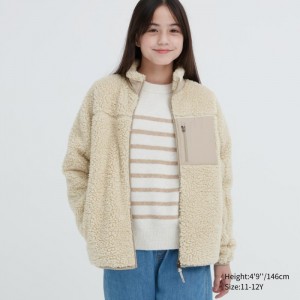 Uniqlo Windproof Fleece Jacken Kinder Natural | GHSX-34912