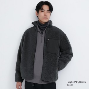 Uniqlo Windproof Outer Fleecejacken Herren Dunkelgrau | MYLF-81203