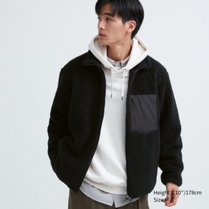 Uniqlo Windproof Outer Fleecejacken Herren Schwarz | JOKN-07365