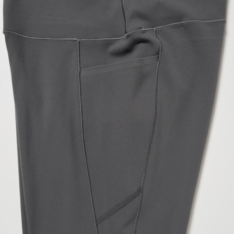 Uniqlo AIRism UV Protection Pocketed Soft Leggings Hose Damen Grau | SARV-10483