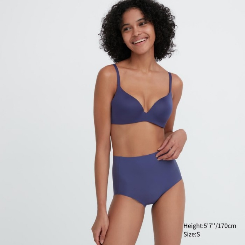 Uniqlo AIRism Ultra Seamless High-Rise Slip Damen Dunkelbraun | VHKF-51783