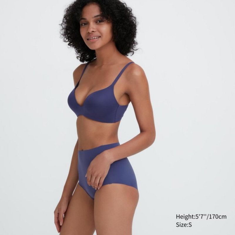 Uniqlo AIRism Ultra Seamless High-Rise Slip Damen Dunkelbraun | VHKF-51783