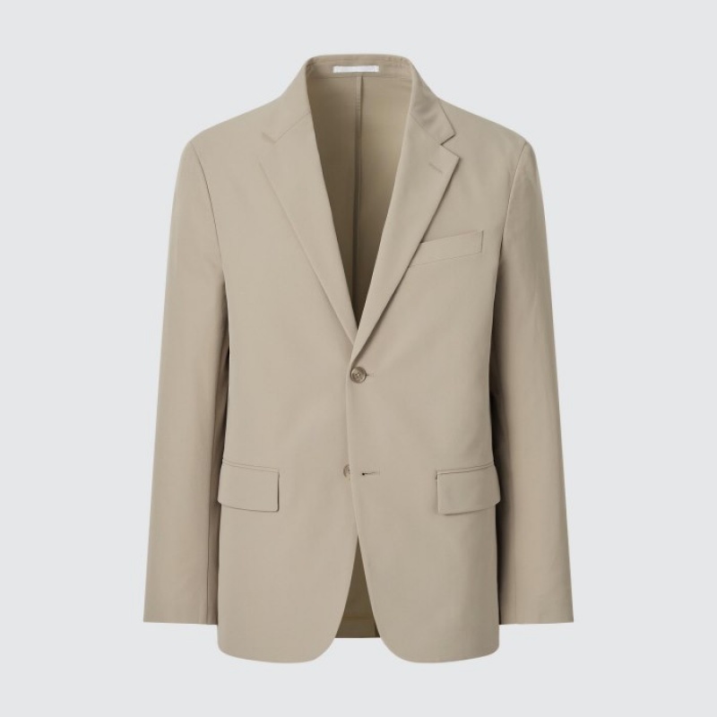 Uniqlo AirSense Jacket (Baumwoll Like) (Ultra Light Jacket) Blazer Damen Beige | FDGS-40586