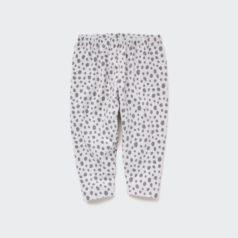 Uniqlo Animal Print Relaxed-Fit Leggings Baby Hellgrau | YKGC-10467