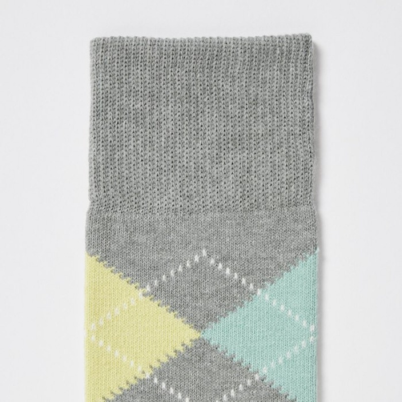 Uniqlo Argyle Socken Herren Beige | JSWO-67039