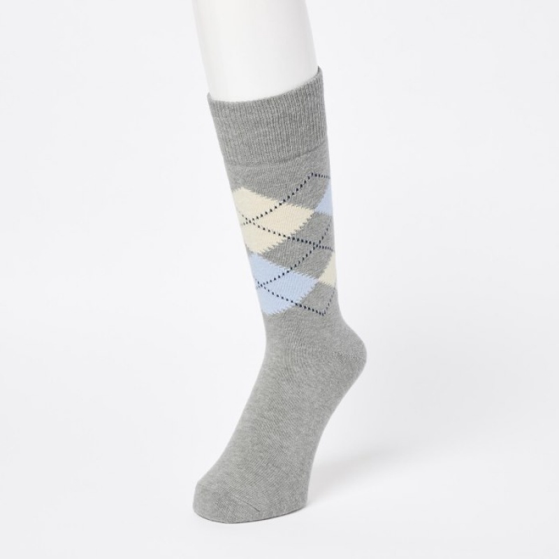 Uniqlo Argyle Socken Herren Dunkelbraun | NFKZ-64915