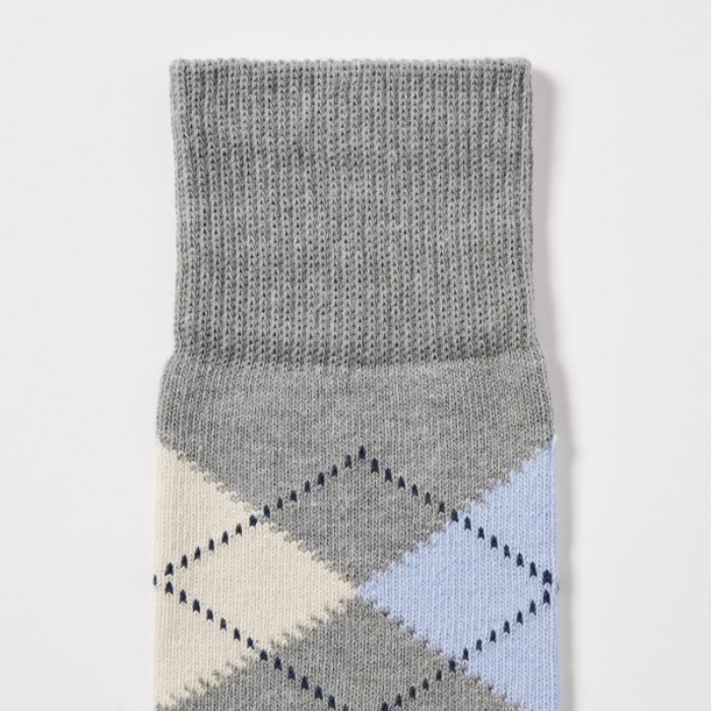 Uniqlo Argyle Socken Herren Dunkelbraun | NFKZ-64915