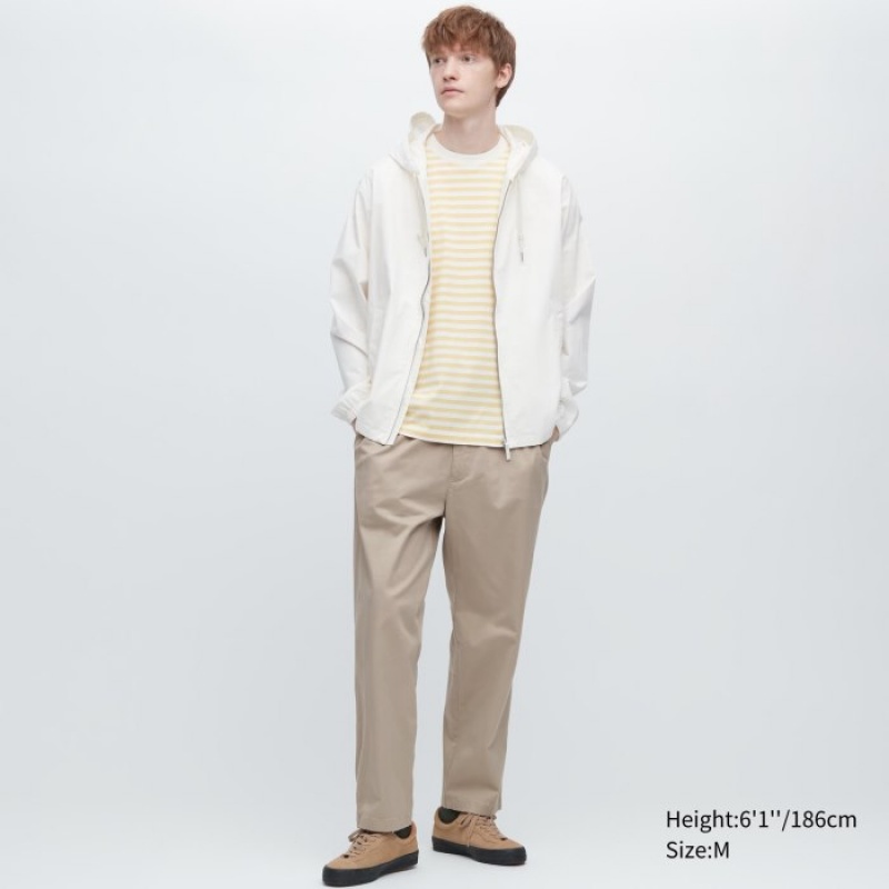 Uniqlo Baumwoll Relaxed Ankle Hose Herren Beige | KDZL-57283