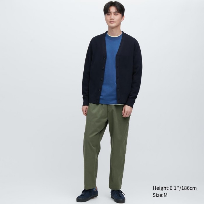 Uniqlo Baumwoll Relaxed Ankle Hose Herren Navy | REHA-03865