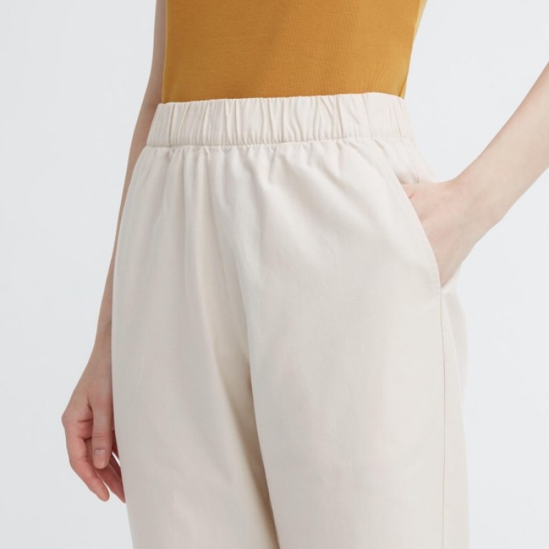 Uniqlo Baumwoll Relaxed Ankle Lounge Pants Damen Natural | PFRO-17208