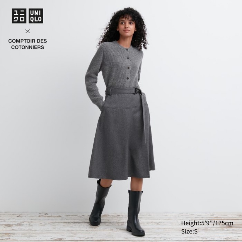 Uniqlo Belted Wrap Röcke Damen Grau | STVE-96743