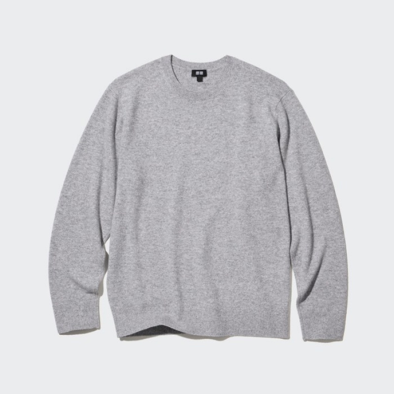 Uniqlo Cashmere Crew Neck Long-Sleeve Pullover Herren Blau | DIPY-83095