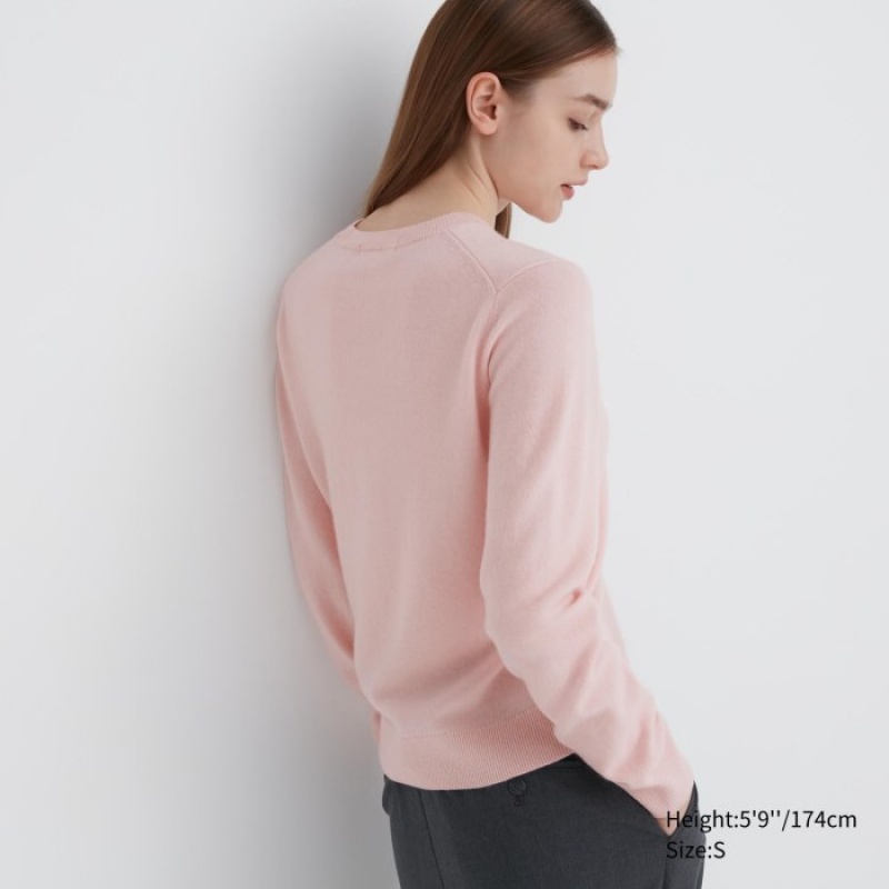 Uniqlo Cashmere Crew Neck Long-Sleeve Pullover Damen Weiß | WISD-58790