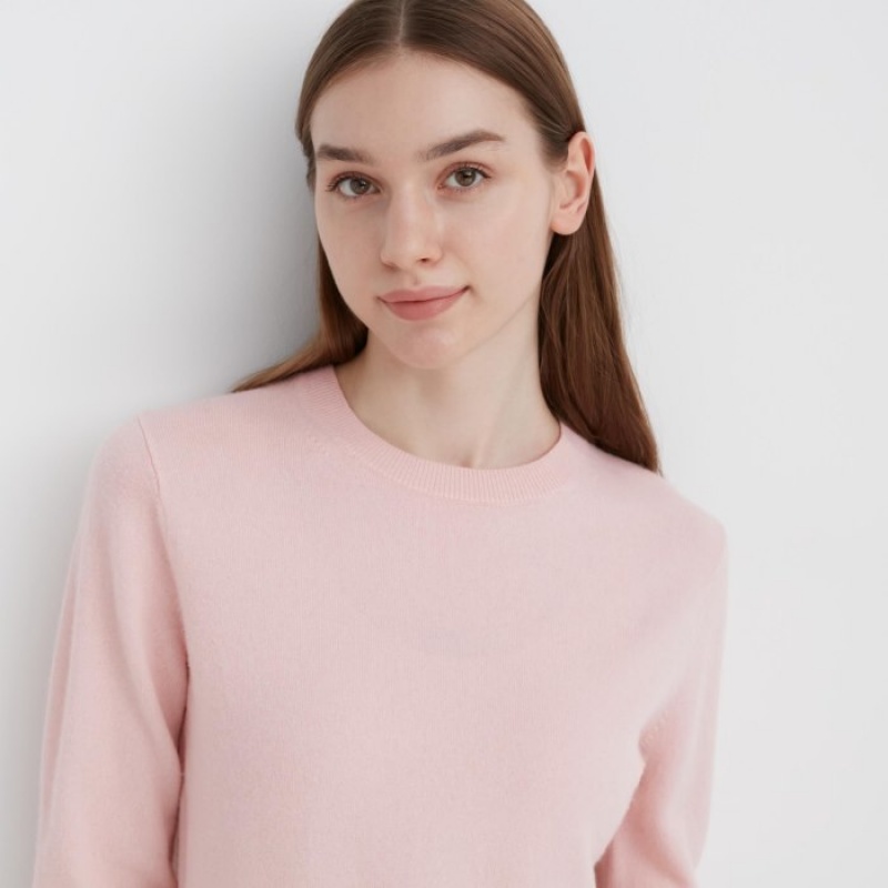 Uniqlo Cashmere Crew Neck Long-Sleeve Pullover Damen Weiß | WISD-58790