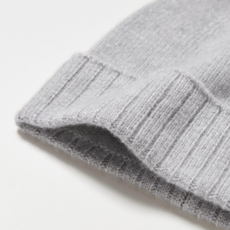 Uniqlo Cashmere Gestrickt Mütze Damen Grau | XHZT-96407