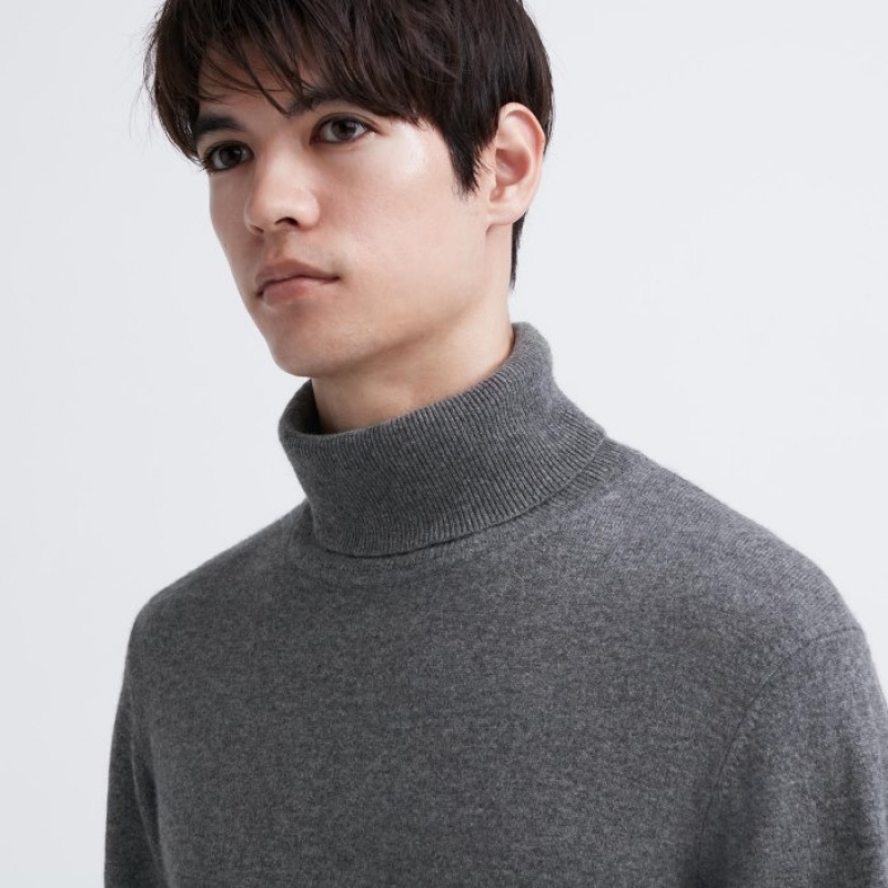 Uniqlo Cashmere Turtleneck Long-Sleeve Pullover Herren Schwarz | ULPC-23641