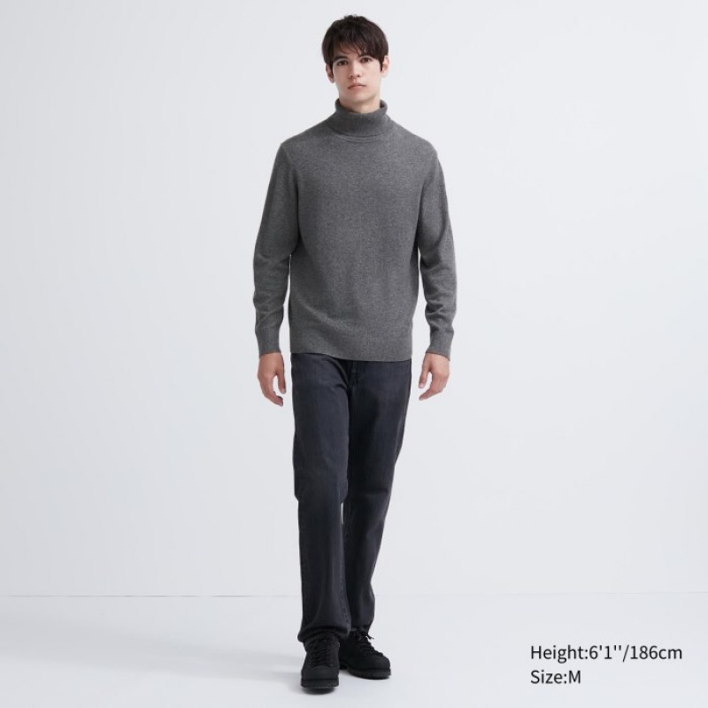 Uniqlo Cashmere Turtleneck Long-Sleeve Pullover Herren Grau | CNJI-76849