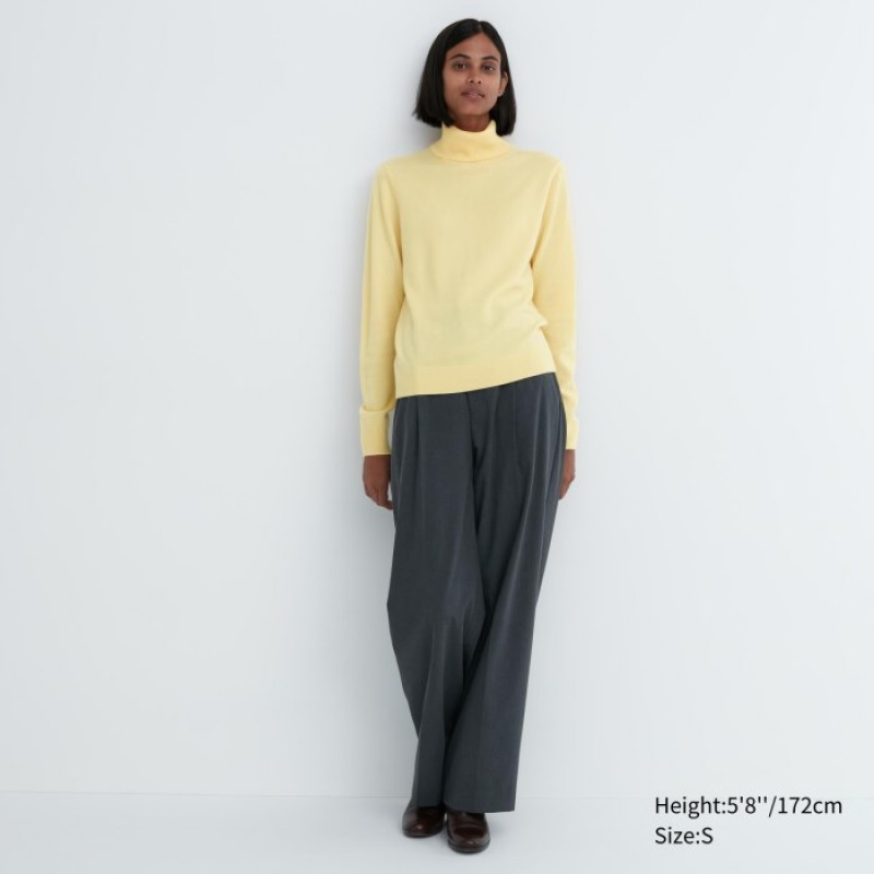 Uniqlo Cashmere Turtleneck Pullover Damen Grau | VSXE-13942