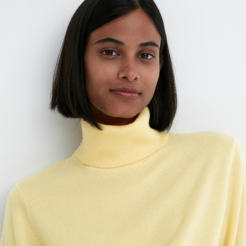 Uniqlo Cashmere Turtleneck Pullover Damen Weiß | UMWD-64059