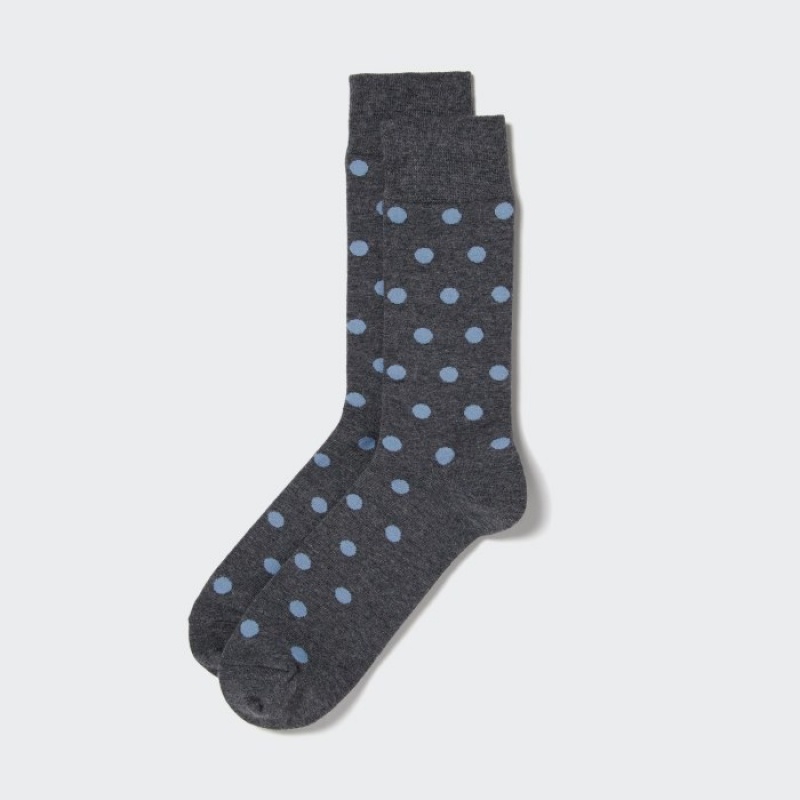 Uniqlo Dotted Socken Herren Dunkelgrau | NUGK-30754