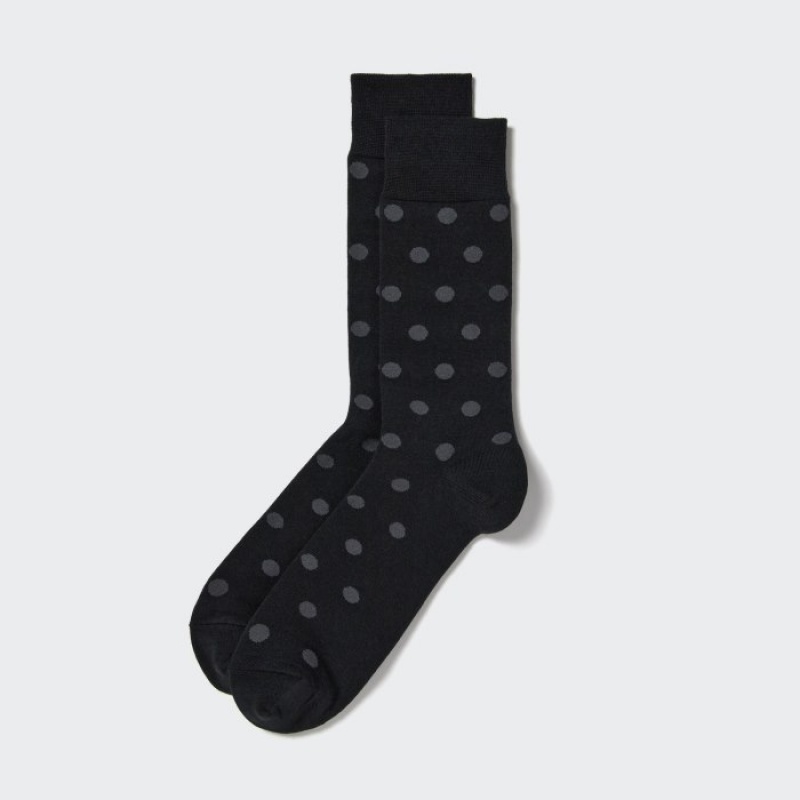 Uniqlo Dotted Socken Herren Schwarz | TVQH-68123