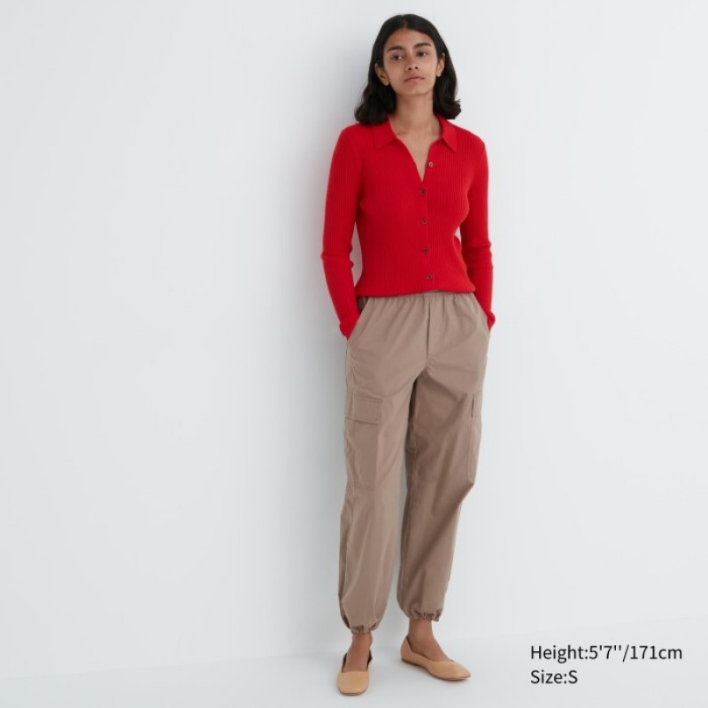 Uniqlo Easy Cargo Hose Damen Beige | ZSQF-92410