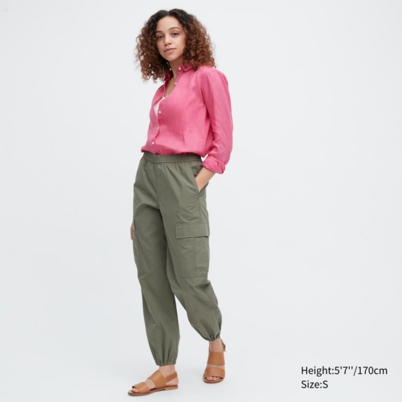 Uniqlo Easy Cargo Hose Damen Olivgrün | SIVX-30792