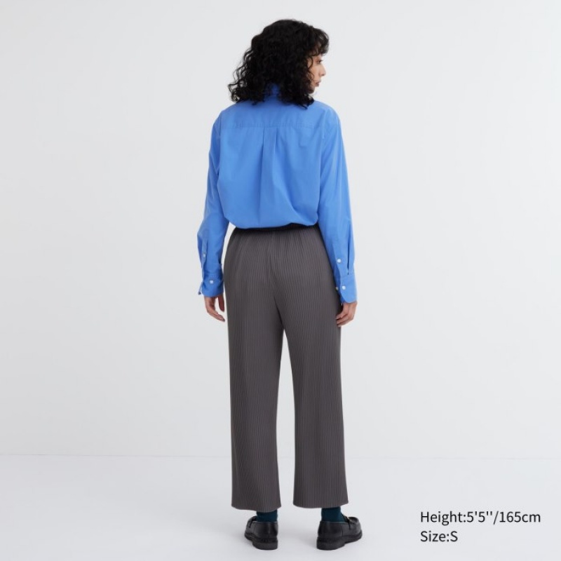 Uniqlo Falten Gerade Hose Damen Braun | IGVP-58346