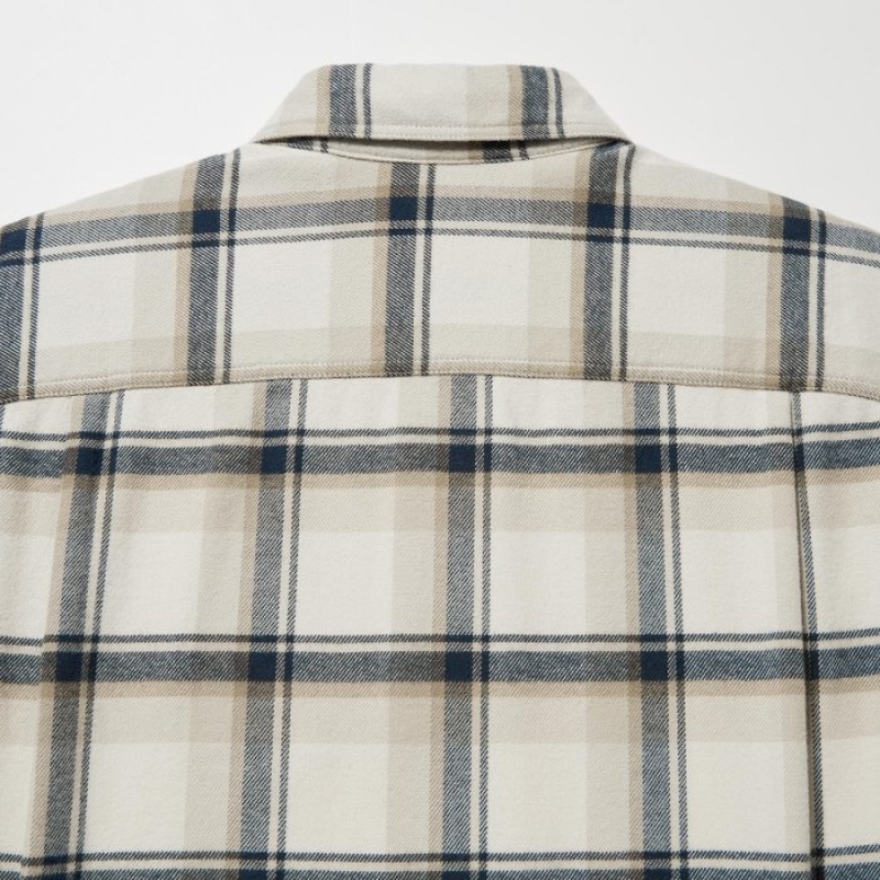 Uniqlo Flannel Checked Casual Shirts Herren Olivgrün | AHRD-39582