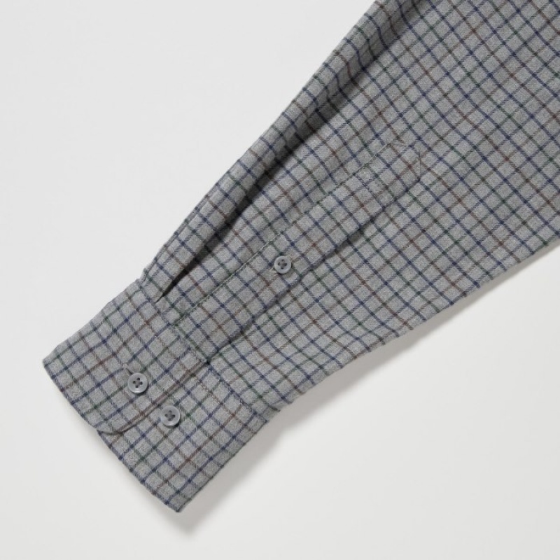 Uniqlo Flannel Checked Casual Shirts Herren Weiß | XCYA-12685