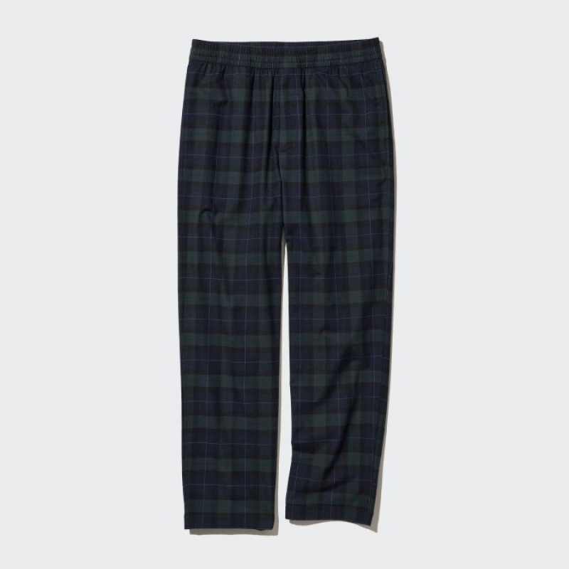 Uniqlo Flannel Easy Ankle Hose Herren Dunkelgrün | QCDL-61058