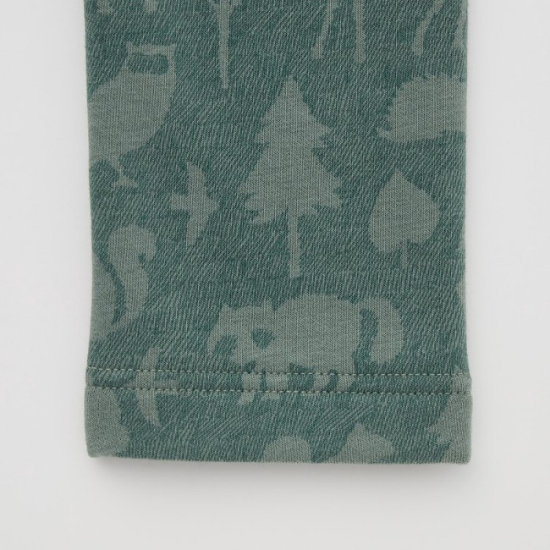 Uniqlo Fleece (Forest) Leggings Baby Grün | JVDI-16548